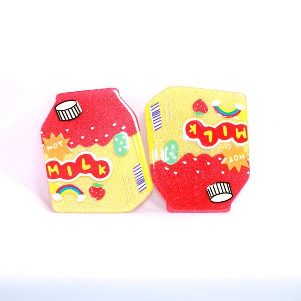 Strawberry Milk Carton Clips