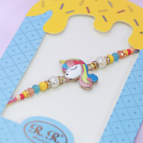 Unicorn Shield Kids Rakhi