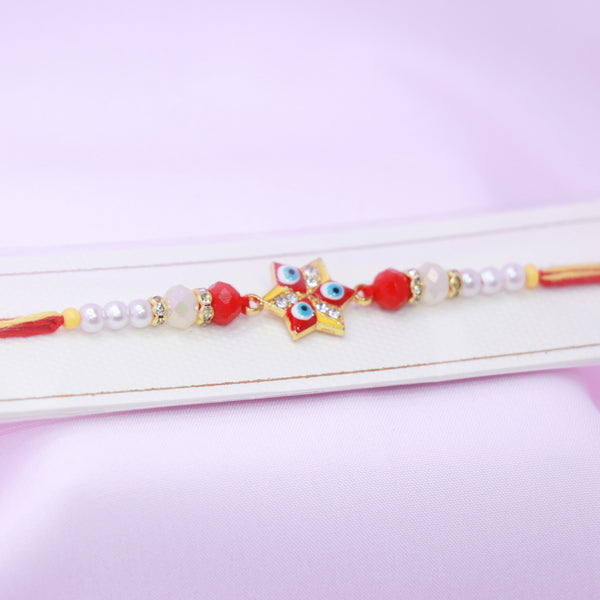 Evil Eye Star Red Rakhi