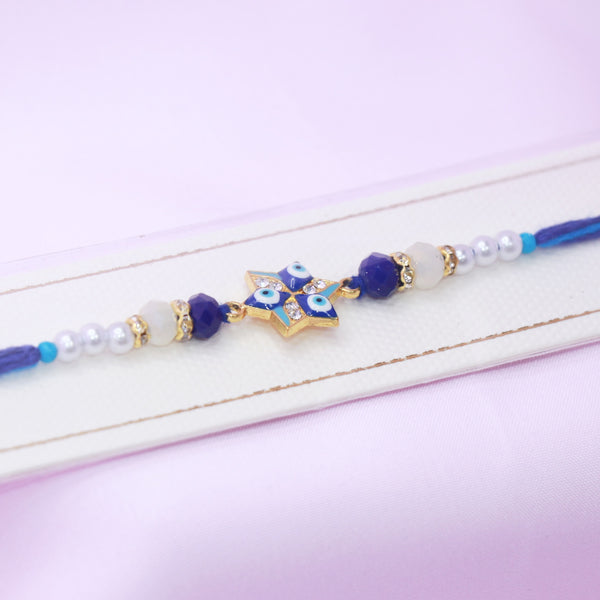 Evil Eye Star Blue Rakhi