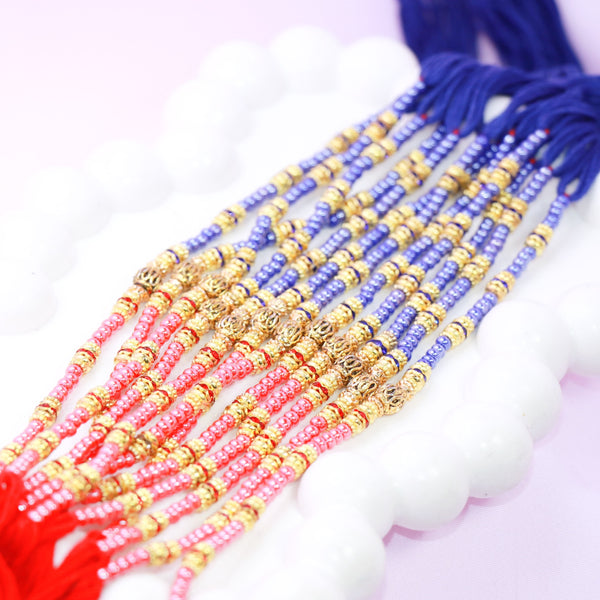 Cotton Rudraksh Bead Rakhi (6 - Pcs)