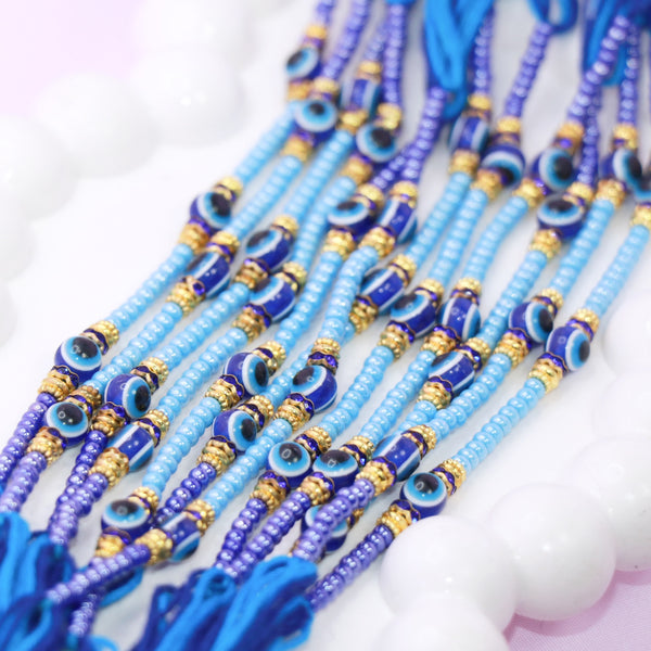 Cotton Evil Eye Bead Rakhi (6 - Pcs)