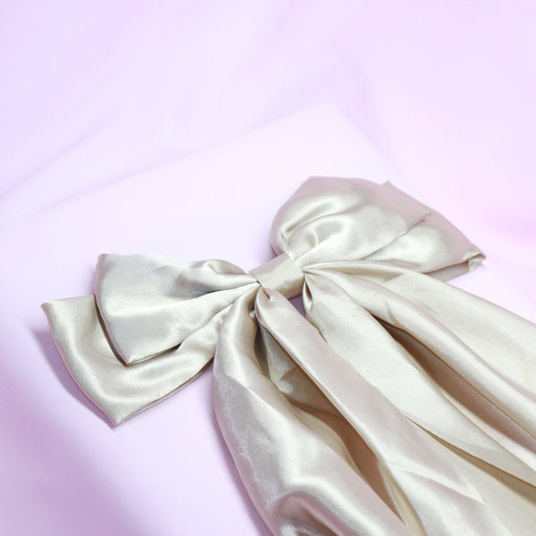 Champagne Luxe Bow Clip