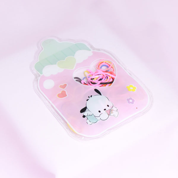 Pastel Hair Tie Set with Pouch (Assorted)